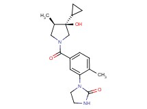 1-(5-{[(3R*,4R*)-3-cyclopropyl-3-hydroxy-4-methyl-1-pyrrolidinyl]carbonyl}-2-methylphenyl)-2-imidazolidinone