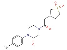 4-[(1,1-dioxidotetrahydro-3-thienyl)acetyl]-1-(4-methylphenyl)-2-piperazinone
