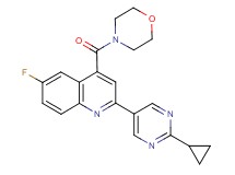 2-(2-cyclopropylpyrimidin-5-yl)-6-fluoro-4-(morpholin-4-ylcarbonyl)quinoline