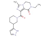 7-ethyl-3-methyl-1-{[3-(1H-pyrazol-5-yl)piperidin-1-yl]carbonyl}-6,7-dihydroimidazo[1,5-a]pyrazin-8(5H)-one