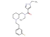 N,1-diethyl-N-({1-[2-(3-fluorophenyl)ethyl]-3-piperidinyl}methyl)-1H-pyrazole-4-carboxamide