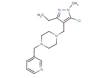 1-[(5-chloro-3-ethyl-1-methyl-1H-pyrazol-4-yl)methyl]-4-(pyridin-3-ylmethyl)piperazine