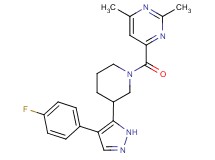 4-({3-[4-(4-fluorophenyl)-1H-pyrazol-5-yl]piperidin-1-yl}carbonyl)-2,6-dimethylpyrimidine