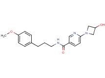 6-(3-hydroxyazetidin-1-yl)-N-[3-(4-methoxyphenyl)propyl]nicotinamide