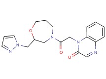 1-{2-oxo-2-[2-(1H-pyrazol-1-ylmethyl)-1,4-oxazepan-4-yl]ethyl}quinoxalin-2(1H)-one