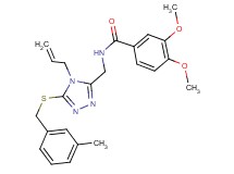 N-({4-allyl-5-[(3-methylbenzyl)thio]-4H-1,2,4-triazol-3-yl}methyl)-3,4-dimethoxybenzamide