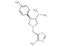 (3S*,4R*)-N,N-dimethyl-4-(4-methylphenyl)-1-[(4-methyl-1,3-thiazol-5-yl)methyl]-3-pyrrolidinamine