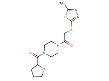 1-{[(5-methyl-1,3,4-thiadiazol-2-yl)thio]acetyl}-4-(tetrahydrofuran-2-ylcarbonyl)piperazine