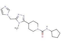 N-cyclopentyl-4-[5-(1H-imidazol-1-ylmethyl)-4-methyl-4H-1,2,4-triazol-3-yl]piperidine-1-carboxamide