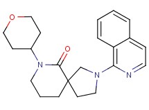 2-isoquinolin-1-yl-7-(tetrahydro-2H-pyran-4-yl)-2,7-diazaspiro[4.5]decan-6-one