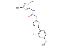 N-(1,3-dimethyl-1H-pyrazol-5-yl)-2-[3-(2-fluoro-4-methoxyphenyl)-1H-pyrazol-1-yl]acetamide