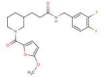 N-(3,4-difluorobenzyl)-3-[1-(5-methoxy-2-furoyl)-3-piperidinyl]propanamide