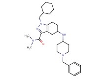 5-[(1-benzyl-4-piperidinyl)amino]-1-(cyclohexylmethyl)-N,N-dimethyl-4,5,6,7-tetrahydro-1H-indazole-3-carboxamide