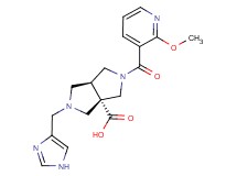 (3aS*,6aS*)-2-(1H-imidazol-4-ylmethyl)-5-[(2-methoxypyridin-3-yl)carbonyl]hexahydropyrrolo[3,4-c]pyrrole-3a(1H)-carboxylic acid