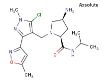 (2S,4S)-4-amino-1-{[5-chloro-1-methyl-3-(5-methylisoxazol-3-yl)-1H-pyrazol-4-yl]methyl}-N-isopropylpyrrolidine-2-carboxamide