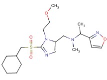 N-{[2-[(cyclohexylmethyl)sulfonyl]-1-(2-methoxyethyl)-1H-imidazol-5-yl]methyl}-1-(3-isoxazolyl)-N-methylethanamine