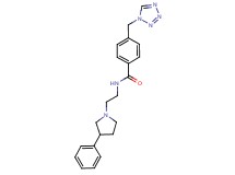 N-[2-(3-phenylpyrrolidin-1-yl)ethyl]-4-(1H-tetrazol-1-ylmethyl)benzamide