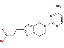 3-[5-(4-amino-2-pyrimidinyl)-4,5,6,7-tetrahydropyrazolo[1,5-a]pyrazin-2-yl]propanoic acid