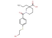 1-{4-[(2-hydroxyethyl)thio]benzoyl}-3-propylpiperidine-3-carboxylic acid