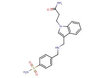 3-[3-({[4-(aminosulfonyl)benzyl]amino}methyl)-1H-indol-1-yl]propanamide