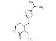 3-ethyl-4-[(2-isopropyl-1,3-oxazol-4-yl)methyl]piperazin-2-one