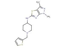 1,3-dimethyl-N-[1-(2-thienylmethyl)piperidin-4-yl]-1H-pyrazolo[3,4-d][1,3]thiazol-5-amine