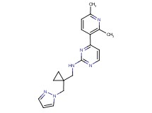 4-(2,6-dimethylpyridin-3-yl)-N-{[1-(1H-pyrazol-1-ylmethyl)cyclopropyl]methyl}pyrimidin-2-amine