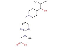 N-(5-{[4-(1-hydroxy-2-methylpropyl)piperidin-1-yl]methyl}pyrimidin-2-yl)-N-methylglycine