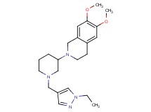 2-{1-[(1-ethyl-1H-pyrazol-4-yl)methyl]-3-piperidinyl}-6,7-dimethoxy-1,2,3,4-tetrahydroisoquinoline