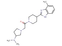 N,N-dimethyl-1-{2-[4-(4-methyl-1H-benzimidazol-2-yl)-1-piperidinyl]-2-oxoethyl}-3-pyrrolidinamine