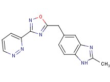 2-methyl-5-{[3-(3-pyridazinyl)-1,2,4-oxadiazol-5-yl]methyl}-1H-benzimidazole