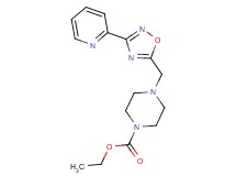 ethyl 4-{[3-(2-pyridinyl)-1,2,4-oxadiazol-5-yl]methyl}-1-piperazinecarboxylate