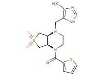(4aR*,7aS*)-1-[(4-methyl-1H-imidazol-5-yl)methyl]-4-(2-thienylcarbonyl)octahydrothieno[3,4-b]pyrazine 6,6-dioxide