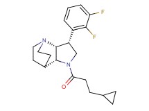(3R*,3aR*,7aR*)-1-(3-cyclopropylpropanoyl)-3-(2,3-difluorophenyl)octahydro-4,7-ethanopyrrolo[3,2-b]pyridine