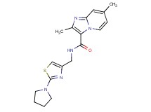 2,7-dimethyl-N-[(2-pyrrolidin-1-yl-1,3-thiazol-4-yl)methyl]imidazo[1,2-a]pyridine-3-carboxamide