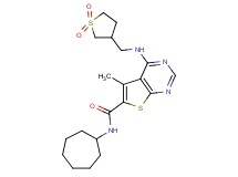 N-cycloheptyl-4-{[(1,1-dioxidotetrahydro-3-thienyl)methyl]amino}-5-methylthieno[2,3-d]pyrimidine-6-carboxamide