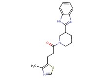 2-{1-[3-(4-methyl-1,3-thiazol-5-yl)propanoyl]-3-piperidinyl}-1H-benzimidazole
