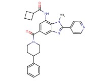 N-[1-methyl-5-[(4-phenyl-1-piperidinyl)carbonyl]-2-(4-pyridinyl)-1H-benzimidazol-7-yl]cyclobutanecarboxamide