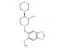 (3R*,4R*)-1-[(6-methoxy-1,3-benzodioxol-5-yl)methyl]-4-(4-morpholinyl)-3-piperidinol
