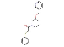 3-[({1-[(phenylthio)acetyl]-3-piperidinyl}oxy)methyl]pyridine