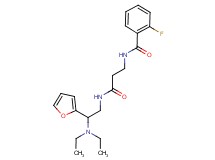 N-(3-{[2-(diethylamino)-2-(2-furyl)ethyl]amino}-3-oxopropyl)-2-fluorobenzamide