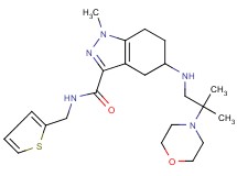 1-methyl-5-{[2-methyl-2-(4-morpholinyl)propyl]amino}-N-(2-thienylmethyl)-4,5,6,7-tetrahydro-1H-indazole-3-carboxamide
