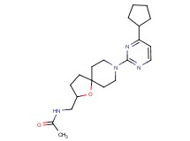 N-{[8-(4-cyclopentylpyrimidin-2-yl)-1-oxa-8-azaspiro[4.5]dec-2-yl]methyl}acetamide
