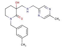3-hydroxy-1-(3-methylbenzyl)-3-({[(5-methyl-2-pyrazinyl)methyl]amino}methyl)-2-piperidinone