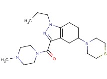 3-[(4-methyl-1-piperazinyl)carbonyl]-1-propyl-5-(4-thiomorpholinyl)-4,5,6,7-tetrahydro-1H-indazole