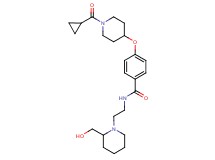 4-{[1-(cyclopropylcarbonyl)-4-piperidinyl]oxy}-N-{2-[2-(hydroxymethyl)-1-piperidinyl]ethyl}benzamide