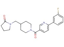 1-[(1-{[6-(3-fluorophenyl)pyridin-3-yl]carbonyl}piperidin-4-yl)methyl]pyrrolidin-2-one