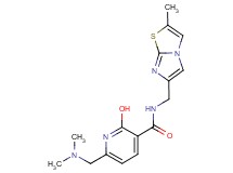 6-[(dimethylamino)methyl]-2-hydroxy-N-[(2-methylimidazo[2,1-b][1,3]thiazol-6-yl)methyl]nicotinamide