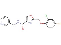2-[(2-chloro-4-fluorophenoxy)methyl]-N-(3-pyridinylmethyl)-1,3-oxazole-4-carboxamide