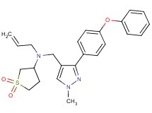 N-allyl-N-{[1-methyl-3-(4-phenoxyphenyl)-1H-pyrazol-4-yl]methyl}tetrahydro-3-thiophenamine 1,1-dioxide